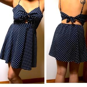 💙 Navy Blue Polka Dotted Dress 💙
